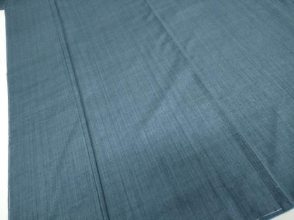 平和屋着物●本場結城紬　重要無形文化財　深縹色　正絹　逸品　DABC2170ud