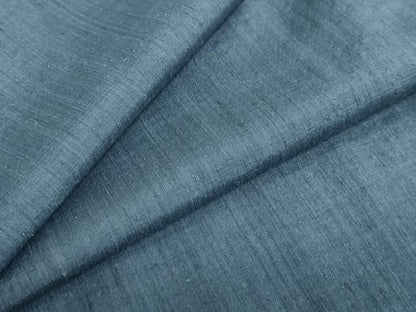 平和屋着物●本場結城紬　重要無形文化財　深縹色　正絹　逸品　DABC2170ud