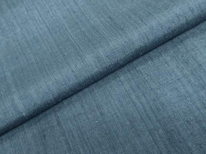 平和屋着物●本場結城紬　重要無形文化財　深縹色　正絹　逸品　DABC2170ud