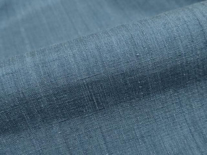 平和屋着物●本場結城紬　重要無形文化財　深縹色　正絹　逸品　DABC2170ud