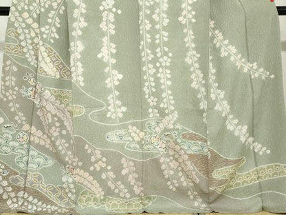 平和屋着物●訪問着　絞り　辻が花　正絹　逸品　DABC2173ud