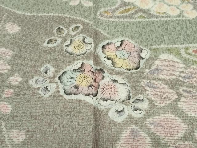 平和屋着物●訪問着　絞り　辻が花　正絹　逸品　DABC2173ud