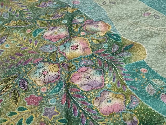 平和屋着物●訪問着　流水辻が花　金彩　正絹　逸品　DABC2174ud