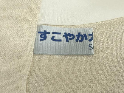 平和屋着物●色留訪問着　作家物　寿光織　花さとの記　金銀糸　反端付き　正絹　逸品　DABC2178ud