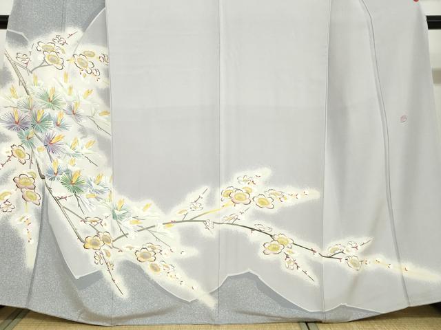 平和屋着物●訪問着　作家物　枝花文　金彩　正絹　逸品　DABC2185ud