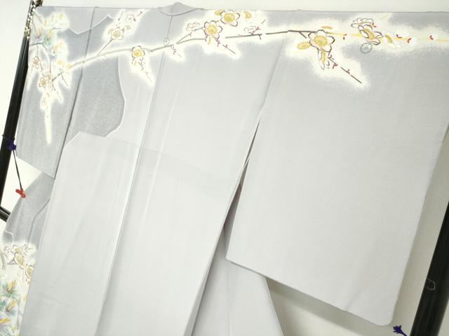平和屋着物●訪問着　作家物　枝花文　金彩　正絹　逸品　DABC2185ud