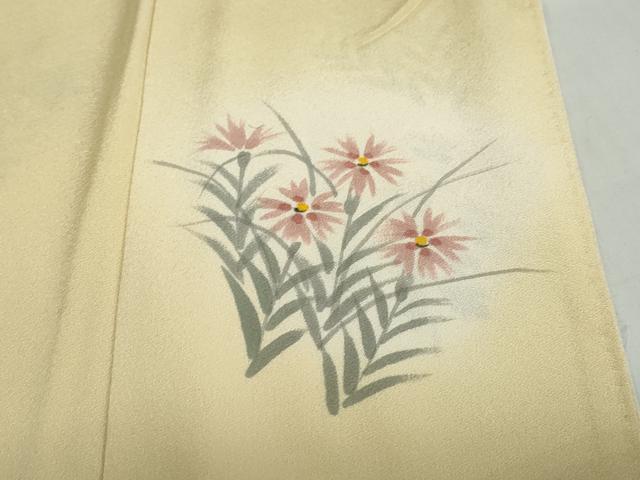 平和屋着物●訪問着　手描き　草花文　暈し染め　正絹　逸品　DABC2187ud