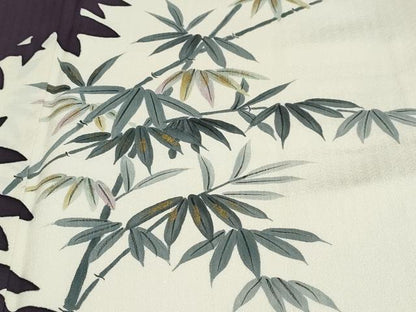 平和屋着物●訪問着　作家物　手描き　笹竹文　シルエット　金彩　正絹　逸品　DABC2191ud