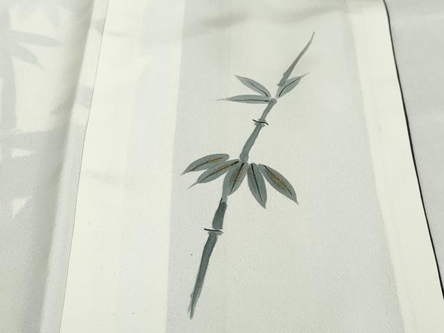 平和屋着物●訪問着　作家物　手描き　笹竹文　シルエット　金彩　正絹　逸品　DABC2191ud