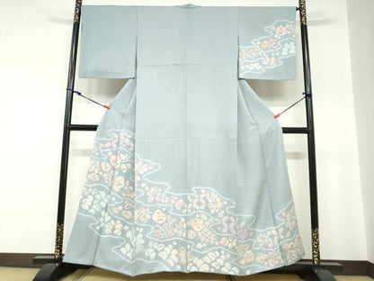 平和屋着物●訪問着　絞り　辻が花　正絹　逸品　DABC2199ud