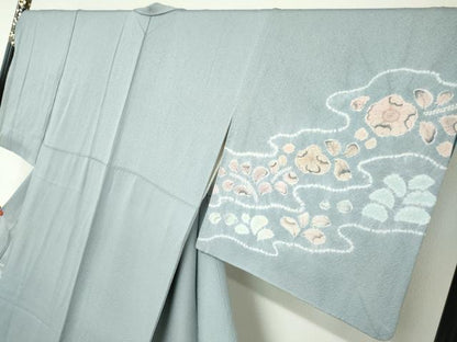 平和屋着物●訪問着　絞り　辻が花　正絹　逸品　DABC2199ud