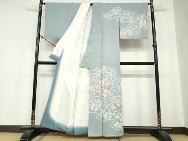 平和屋着物●訪問着　絞り　辻が花　正絹　逸品　DABC2199ud