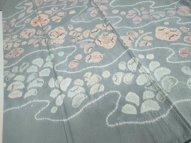 平和屋着物●訪問着　絞り　辻が花　正絹　逸品　DABC2199ud