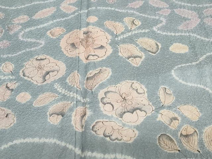 平和屋着物●訪問着　絞り　辻が花　正絹　逸品　DABC2199ud
