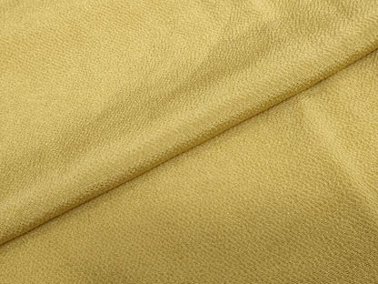 平和屋着物●上質な色無地　芥子色　鬼しぼ縮緬　正絹　逸品　DABC2202ud