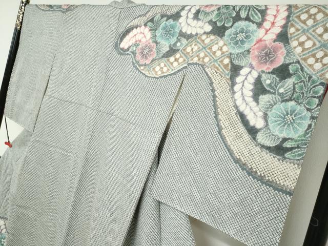 平和屋着物●名門　藤娘きぬたや・総絞り　訪問着　辻が花　正絹　逸品　DABC2203ud