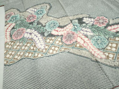 平和屋着物●名門　藤娘きぬたや・総絞り　訪問着　辻が花　正絹　逸品　DABC2203ud