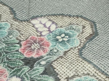 平和屋着物●名門　藤娘きぬたや・総絞り　訪問着　辻が花　正絹　逸品　DABC2203ud