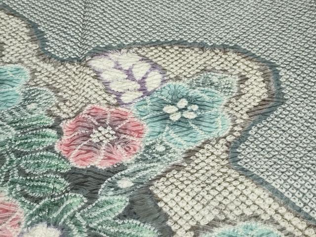 平和屋着物●名門　藤娘きぬたや・総絞り　訪問着　辻が花　正絹　逸品　DABC2203ud