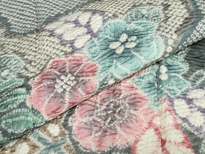 平和屋着物●名門　藤娘きぬたや・総絞り　訪問着　辻が花　正絹　逸品　DABC2203ud