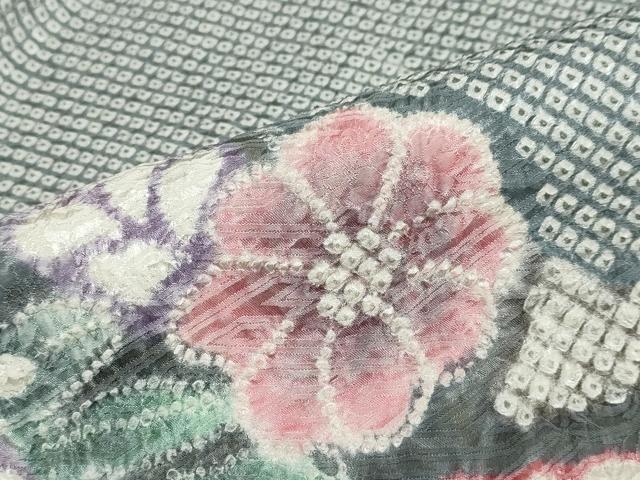 平和屋着物●名門　藤娘きぬたや・総絞り　訪問着　辻が花　正絹　逸品　DABC2203ud