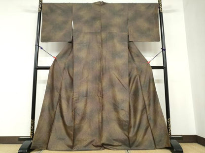 平和屋着物●本場染大島紬　霞文　小田急百貨店扱い　正絹　逸品　DABC2224ud