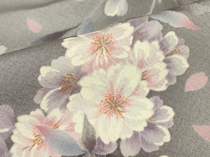 平和屋着物●訪問着　手描き　草花文　暈し染め　正絹　逸品　DABC2225ud