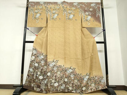 平和屋着物●訪問着　作家物　辻が花　金彩　西武百貨店扱い　正絹　逸品　DABC2227ud
