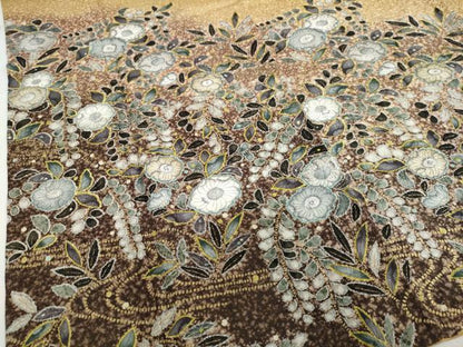 平和屋着物●訪問着　作家物　辻が花　金彩　西武百貨店扱い　正絹　逸品　DABC2227ud
