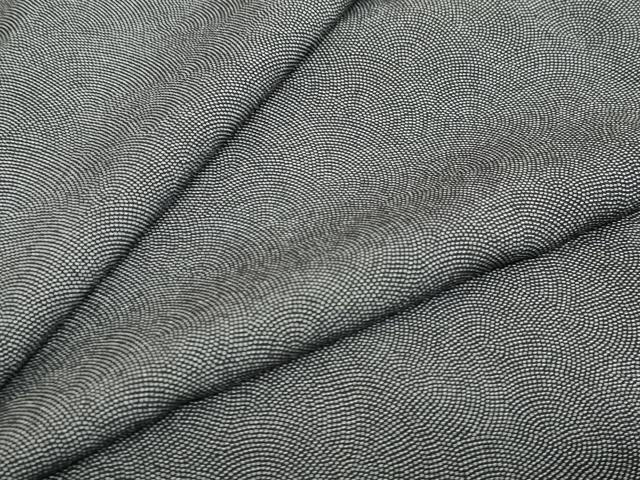 平和屋着物●江戸小紋　鮫小紋柄　黒地　正絹　逸品　DABC2231ud