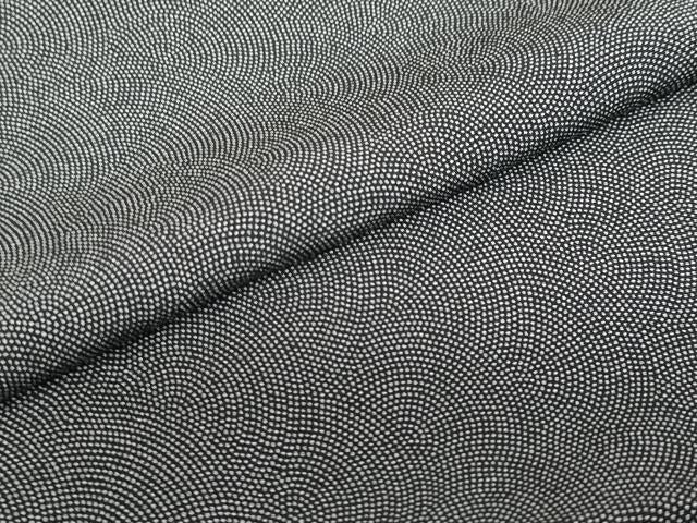 平和屋着物●江戸小紋　鮫小紋柄　黒地　正絹　逸品　DABC2231ud