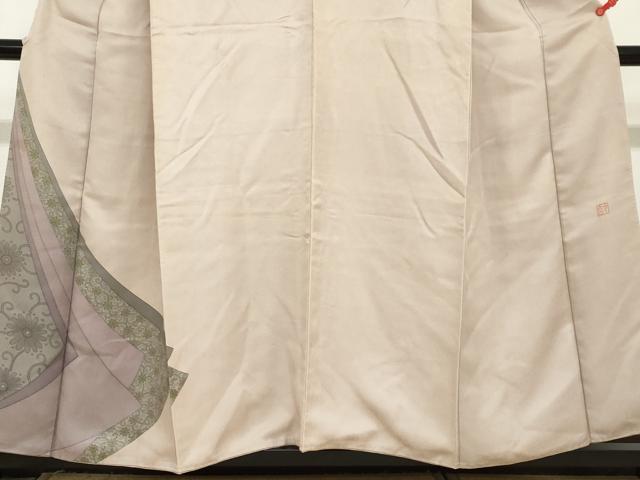 平和屋着物●染色の魔術師　染乃座・大久保玄才　そめのざ玄才　訪問着　抽象草花文　正絹　逸品　DABC2235ud