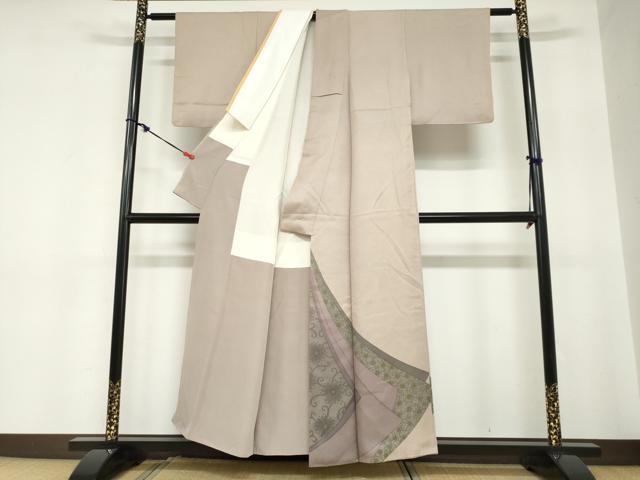 平和屋着物●染色の魔術師　染乃座・大久保玄才　そめのざ玄才　訪問着　抽象草花文　正絹　逸品　DABC2235ud