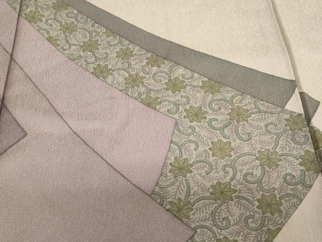 平和屋着物●染色の魔術師　染乃座・大久保玄才　そめのざ玄才　訪問着　抽象草花文　正絹　逸品　DABC2235ud