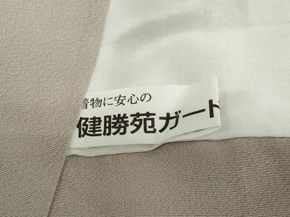 平和屋着物●色留訪問着　流水地紙飛鶴草花文　金彩　健勝苑扱い　正絹　逸品　未使用　DABC2236ud
