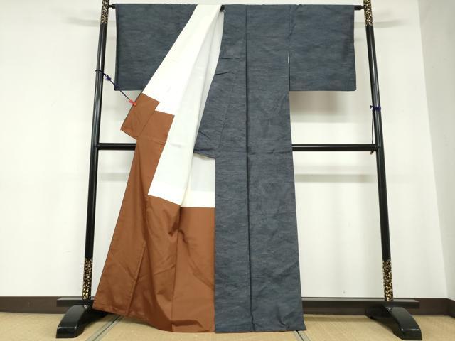 平和屋着物●本場大島紬　抽象文様　正絹　逸品　DABC2239ud