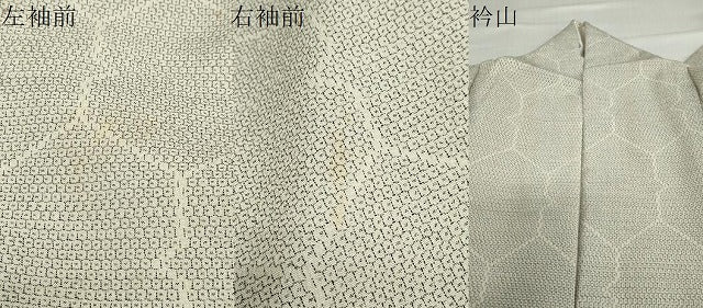 平和屋着物●本塩沢　110亀甲　亀甲文　正絹　逸品　DABC2243ud