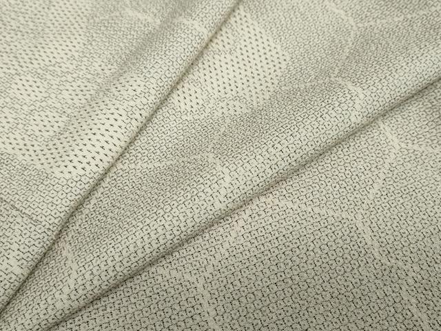 平和屋着物●本塩沢　110亀甲　亀甲文　正絹　逸品　DABC2243ud