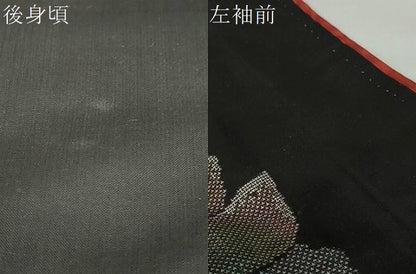 平和屋着物●本場大島紬　9マルキ　地空き　舞蝶文　正絹　逸品　DABC2244ud