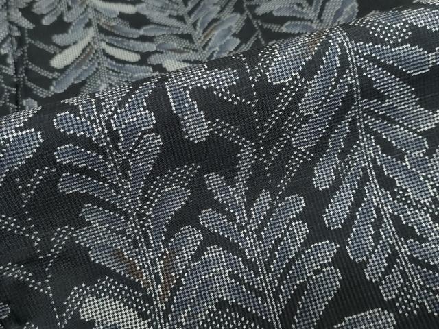 平和屋着物●本場大島紬　７マルキ　草葉文　正絹　逸品　未使用　DABC2248ud