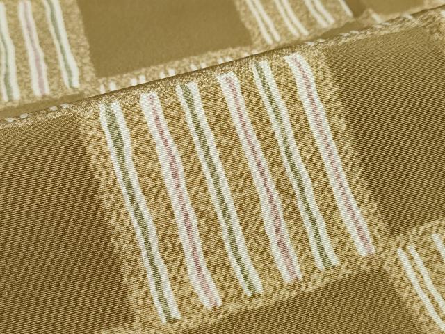 平和屋着物●上質な小紋　格子文　正絹　逸品　DABC2249ud