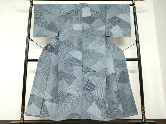 平和屋着物●江戸小紋　百柄　正絹　逸品　未使用　DABC2254ud