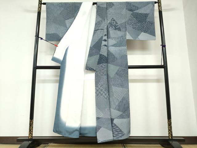 平和屋着物●江戸小紋　百柄　正絹　逸品　未使用　DABC2254ud