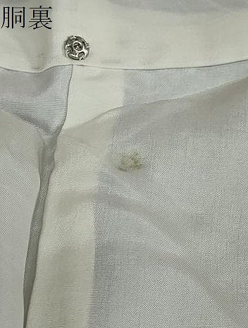 平和屋着物●上質な小紋　藍　型染め　草花文　正絹　逸品　DABC2259ud
