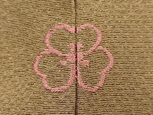 平和屋着物●訪問着　総刺繍　花蝶文　暈し染め　金糸　正絹　逸品　DABC2261ud