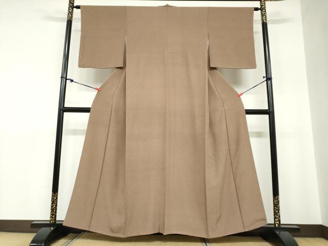 平和屋着物●伝統工芸士　保科信　江戸小紋　格子文　角通し　行儀　正絹　逸品　DABC2264ud