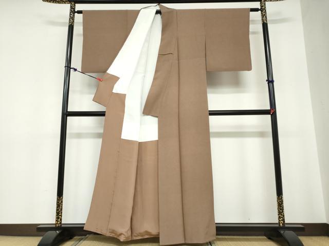 平和屋着物●伝統工芸士　保科信　江戸小紋　格子文　角通し　行儀　正絹　逸品　DABC2264ud