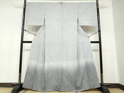 平和屋着物●色留訪問着　総絞り　霞文　暈し染め　正絹　逸品　DABC2269ud