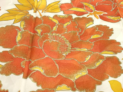 平和屋着物●豪華振袖　牡丹文　金彩　正絹　逸品　DABC2270ud