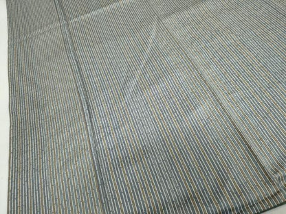 平和屋着物●上質な小紋　変わり縞　正絹　逸品　DABC2272ud